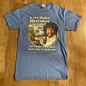 Bob Ross The Joy of Painting Blue Tee Size Large